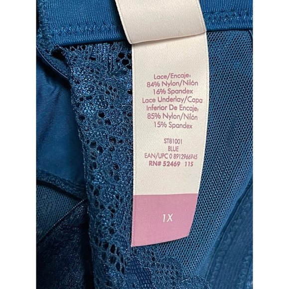 NWOT.Secret treasures.Women lace bra,‎ blue color size 1X - Picture 9 of 12